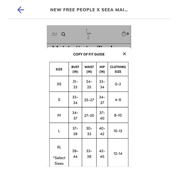 NEW Free People x Seea Maisie UPF Square Neck Princess Seams Swim Surf Tank XS - Picture 7 of 8